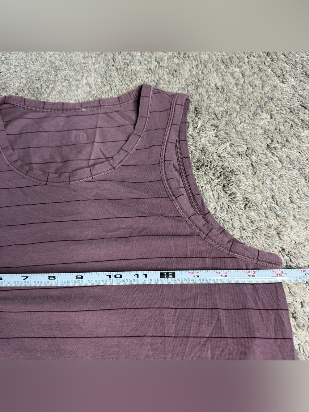 Lululemon Long for Length tank large purple pima cotton athleisure athletic - Picture 9 of 11